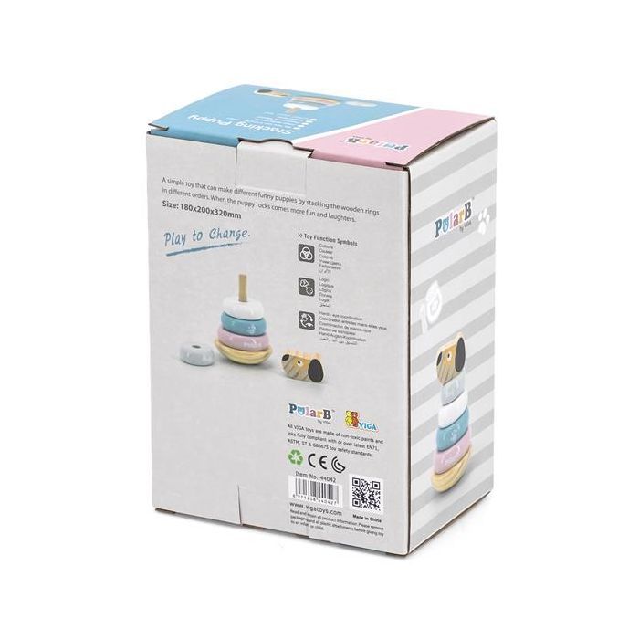 Развивающая игрушка Viga Toys Пирамидка PolarB Собачка (44042) изображение 4