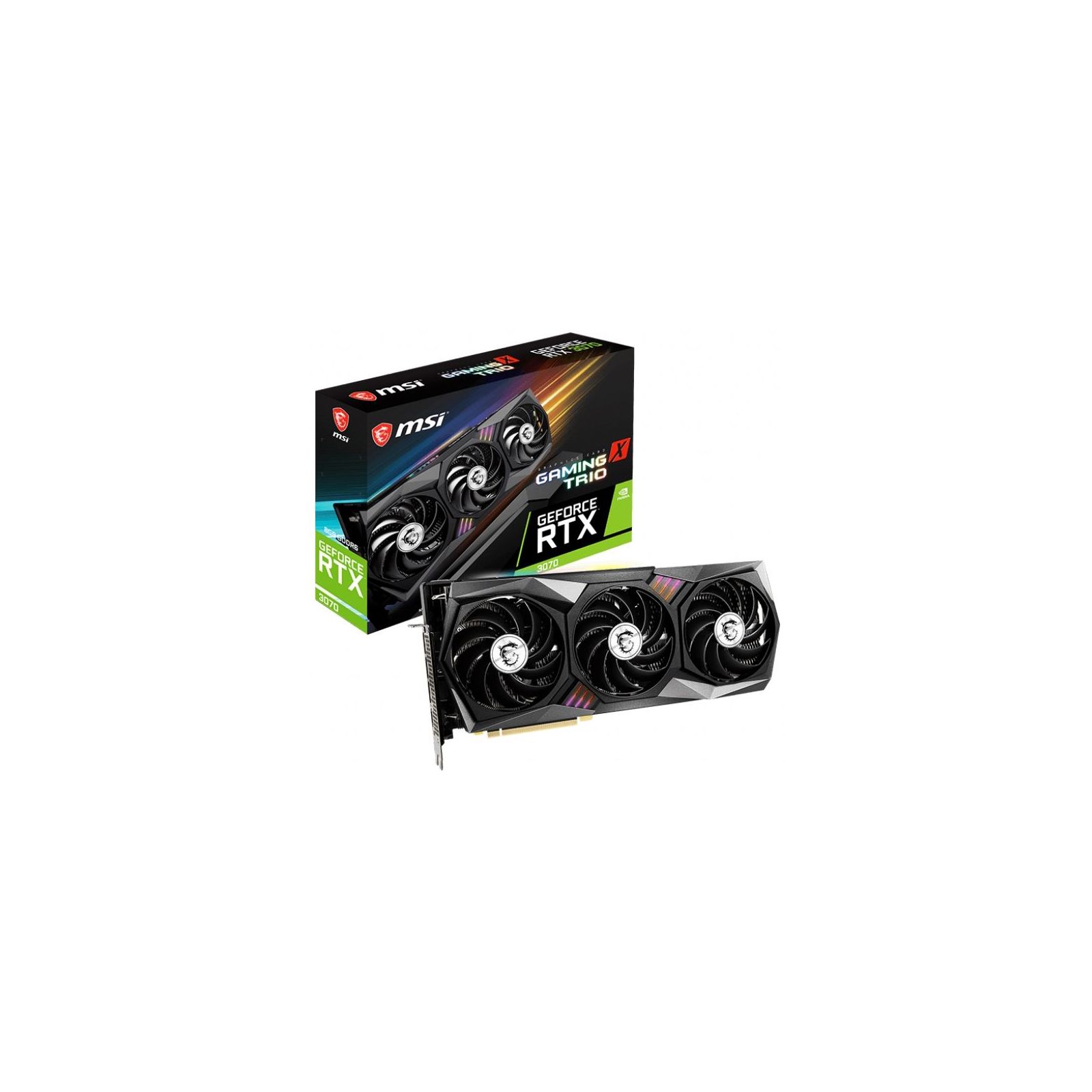 ᐈ Купить видеокарту MSI GeForce RTX3070 8Gb GAMING X TRIO (RTX