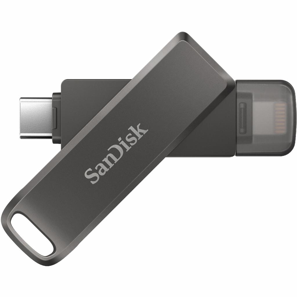 USB флеш накопитель SanDisk 128GB iXpand Drive Luxe Type-C /Lightning (SDIX70N-128G-GN6NE) изображение 2