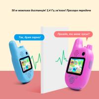 Интерактивная игрушка XoKo Цифровой детский фотоаппарат Walkie Talkie рация и две камер (KVR-500-BL) изображение 7