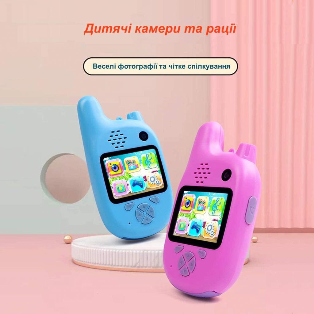 Интерактивная игрушка XoKo Цифровой детский фотоаппарат Walkie Talkie рация и две камер (KVR-500-BL) изображение 9