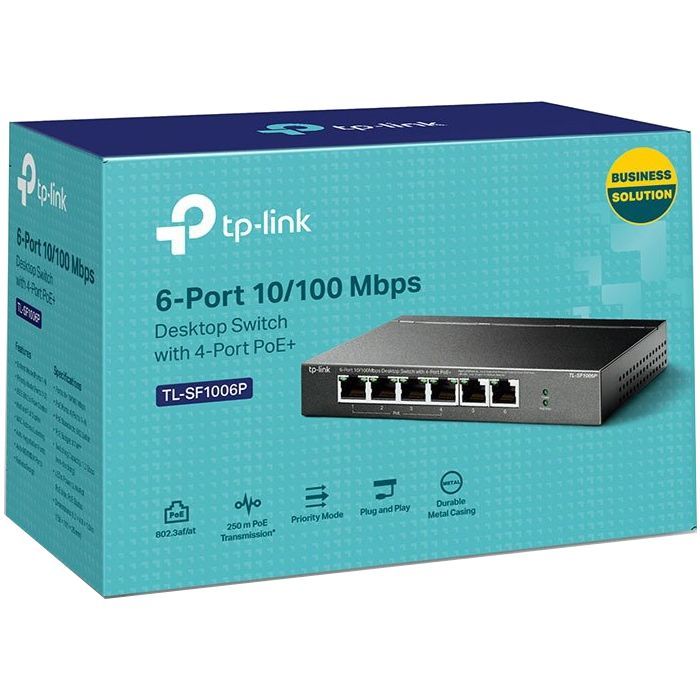 Коммутатор сетевой TP-Link TL-SF1006P изображение 3