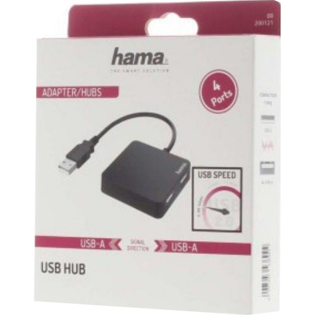Концентратор Hama 4 Ports USB 2.0 Black (00200121) изображение 2