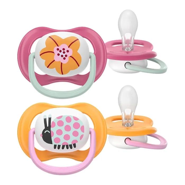 Пустушка Philips AVENT Ultra Air I love… для дівчат, 6-18 міс (SCF080/04_SCF080/27)