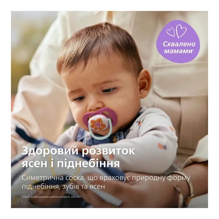 Пустушка Philips AVENT Ultra Air I love… для дівчат, 6-18 міс (SCF080/04_SCF080/27) зображення 3