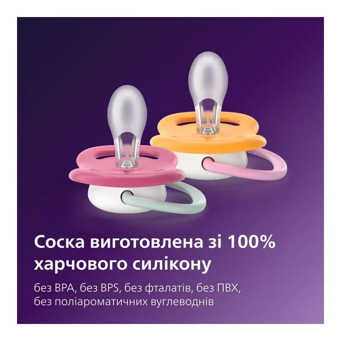Пустушка Philips AVENT Ultra Air I love… для дівчат, 6-18 міс (SCF080/04_SCF080/27) зображення 8