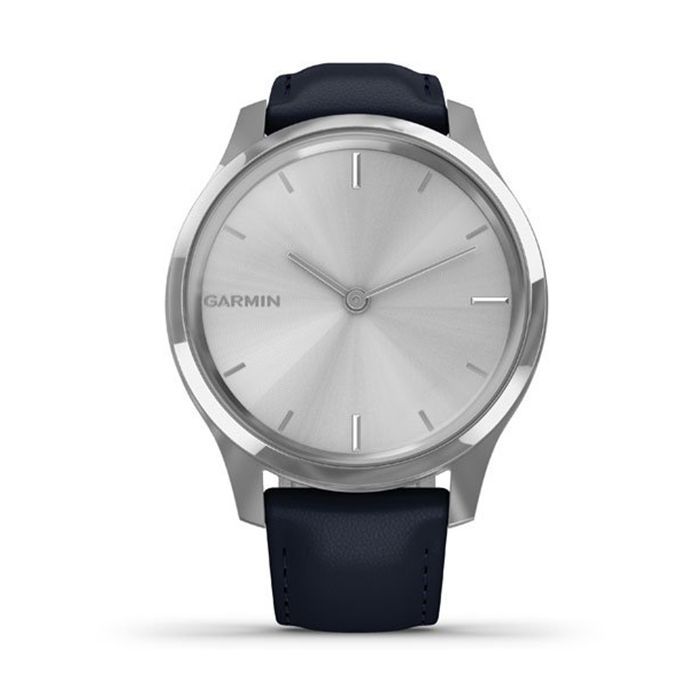 Смарт-годинник Garmin vivomove Luxe, S/E EU, Silver, Navy, Leather (010-02241-20) зображення 2