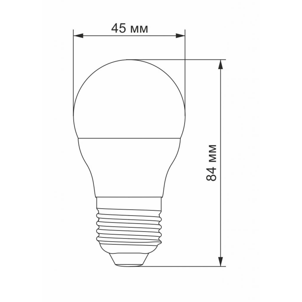 Лампочка Videx LED G45e 7W E27 3000K 220V (VL-G45e-07273) изображение 3