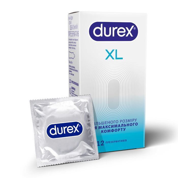 Презервативы Durex Invisible XL ультратонкие увеличенного размера (шире) 12 шт. (5052197057119)