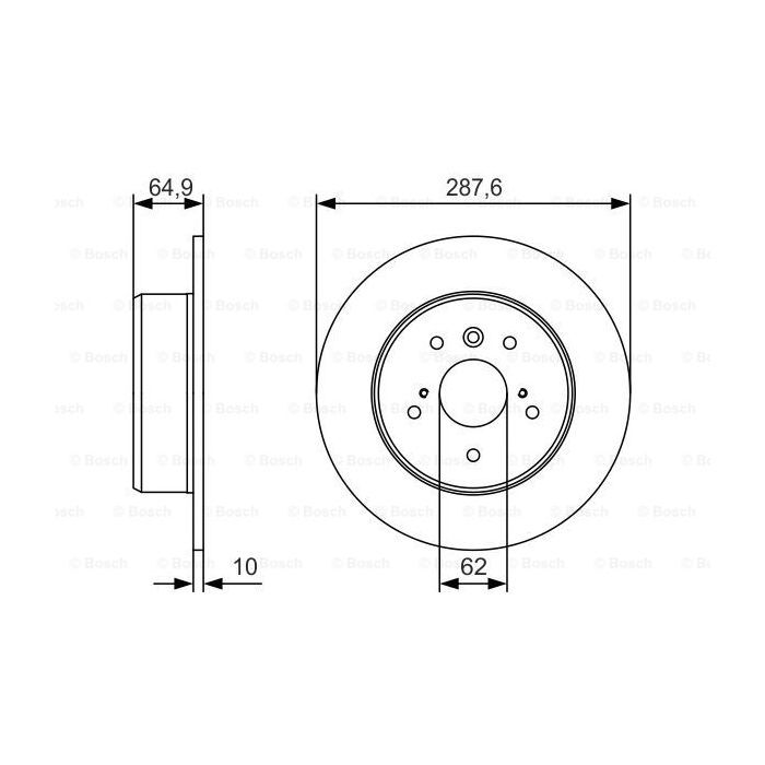 Гальмівний диск Bosch 0 986 479 T69