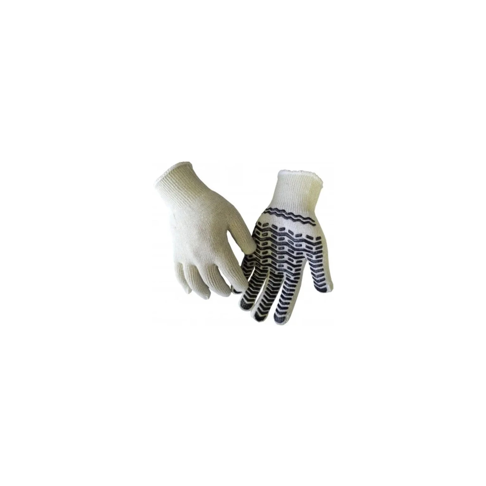 Защитные перчатки Werk ХБ натур., Черная "волна" (39374)