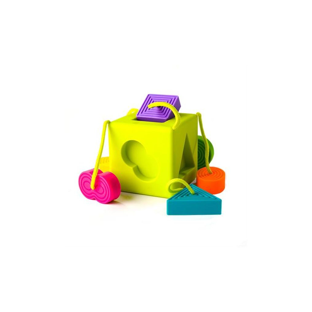 Развивающая игрушка Fat Brain Toys Сортер-прорезыватель тактильный OombeeCube (F120ML)