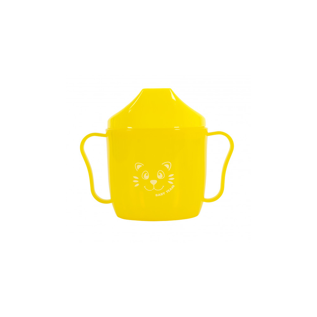 Поильник-непроливайка Baby Team со спаутом желтый 180 мл (5007_желтый)