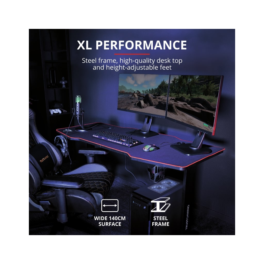 Компьютерный стол Trust GXT 1175 Imperius XL Black (23802) изображение 3