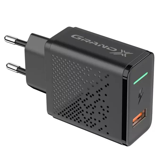 Зарядний пристрій Grand-X QC3.0 18W + Lightning cable (CH-650L) зображення 2