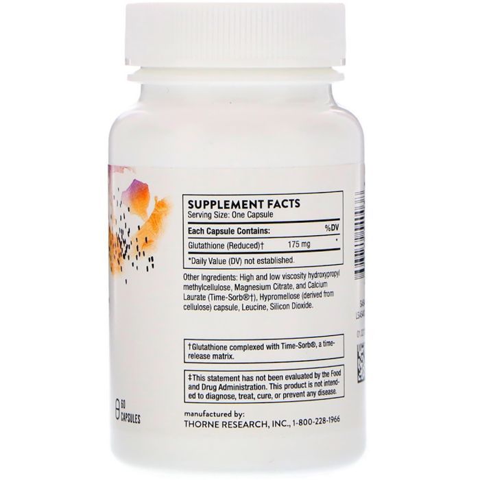 Антиоксидант Thorne Research Глутатіон, Glutathione-SR, 60 капсул (THR-54003) зображення 2
