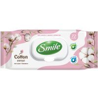Влажные салфетки Smile с экстрактом хлопка 72 шт. (4823071642612)