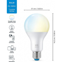 Умная лампочка WiZ E27 13W (100W 1520Lm) A67 2700-6500K Wi-Fi (929002449602) изображение 10
