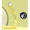Дата кабель USB 2.0 AM to Lightning 1.0m soft silicone yellow ColorWay (CW-CBUL043-Y) зображення 3