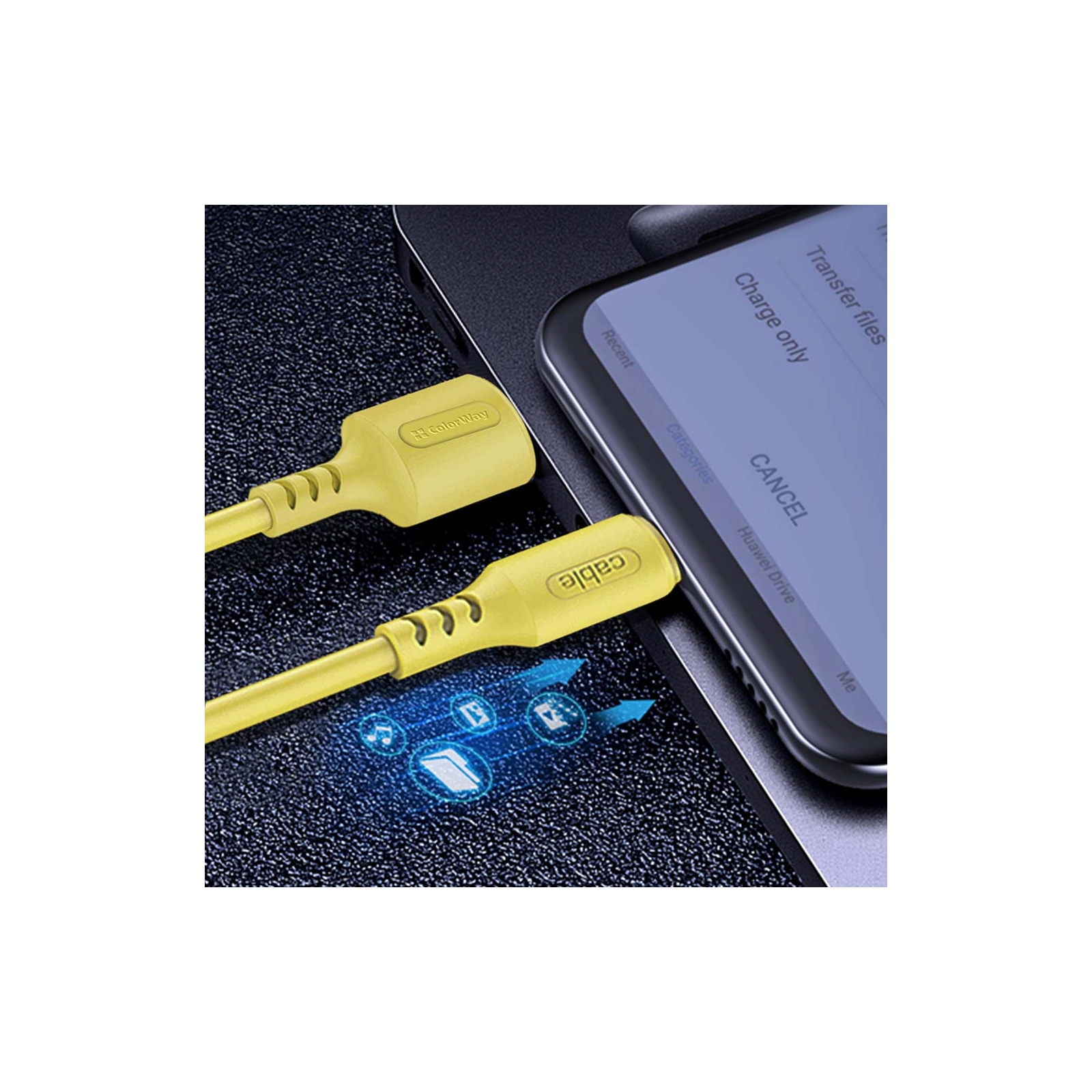 Дата кабель USB 2.0 AM to Lightning 1.0m soft silicone violet ColorWay (CW-CBUL044-PU) изображение 6