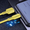 Дата кабель USB 2.0 AM to Lightning 1.0m soft silicone yellow ColorWay (CW-CBUL043-Y) зображення 6