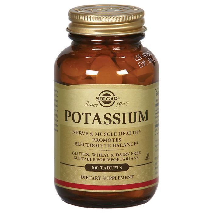 Минералы Solgar Калий, Potassium, 99 мг, 100 таблеток (SOL02260)