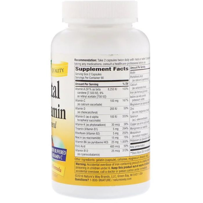 Мультивітамін Nature's Way Мультивітаміни для Вагітних, Prenatal Multi-Vitamin and Mult (NWY-45130) зображення 2