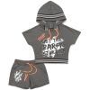 Футболка детская Blueland укороченная с шортами (2561-116G-gray)