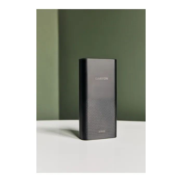 Батарея универсальная Canyon 20000mAh, Input 5V/2A, Output 5V/2.1A(Max), Black (CNE-CPB2001B) изображение 5