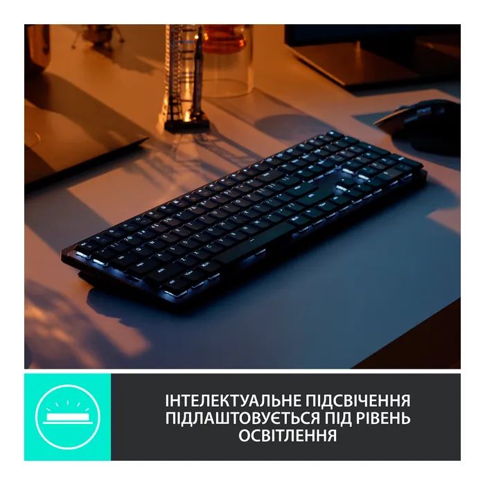 Клавиатура Logitech MX Mechanical Wireless Illuminated Performance Graphite (920-010757) изображение 4