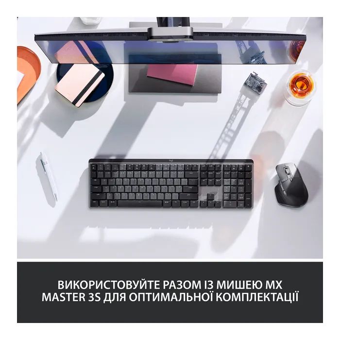 Клавиатура Logitech MX Mechanical Wireless Illuminated Performance Graphite (920-010757) изображение 9