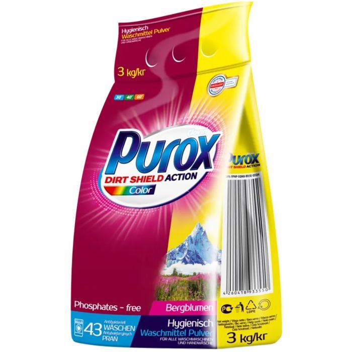 Стиральный порошок Purox Color 3 кг (4260418933550)