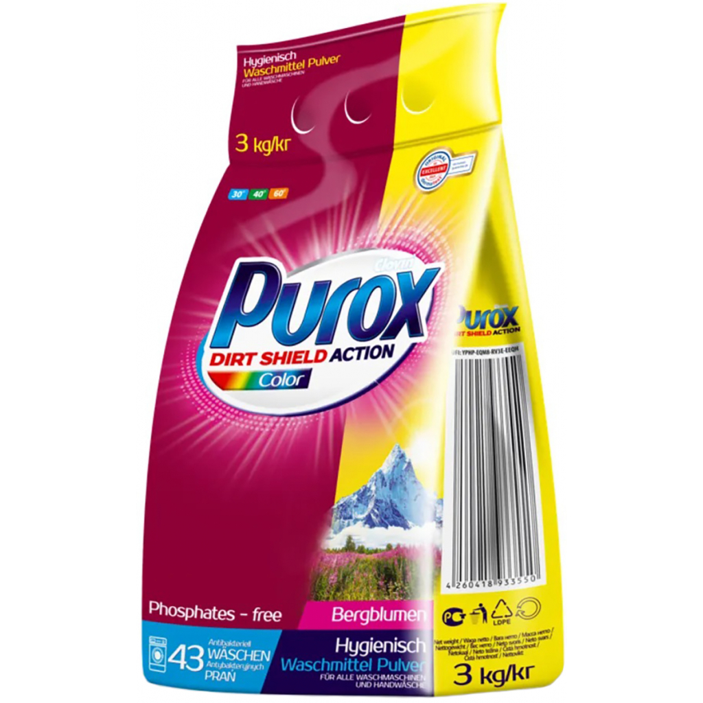 Стиральный порошок Purox Color 3 кг (4260418933550)