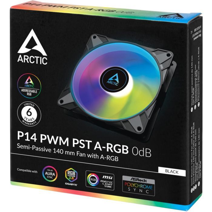 Кулер для корпуса Arctic P14 PWM PST A-RGB (ACFAN00239A) изображение 4