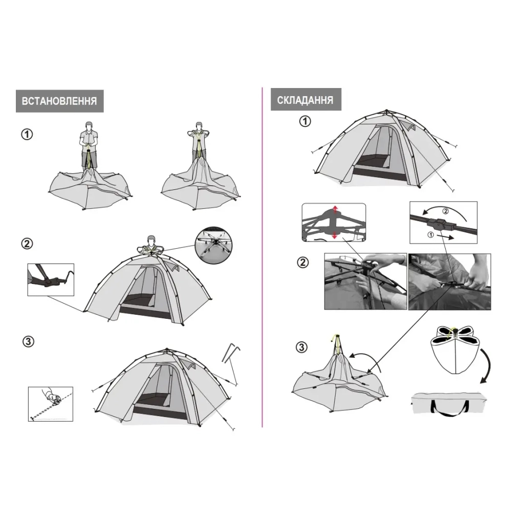 Палатка Tramp Quick 2 (v2) Green (UTRT-096) изображение 3