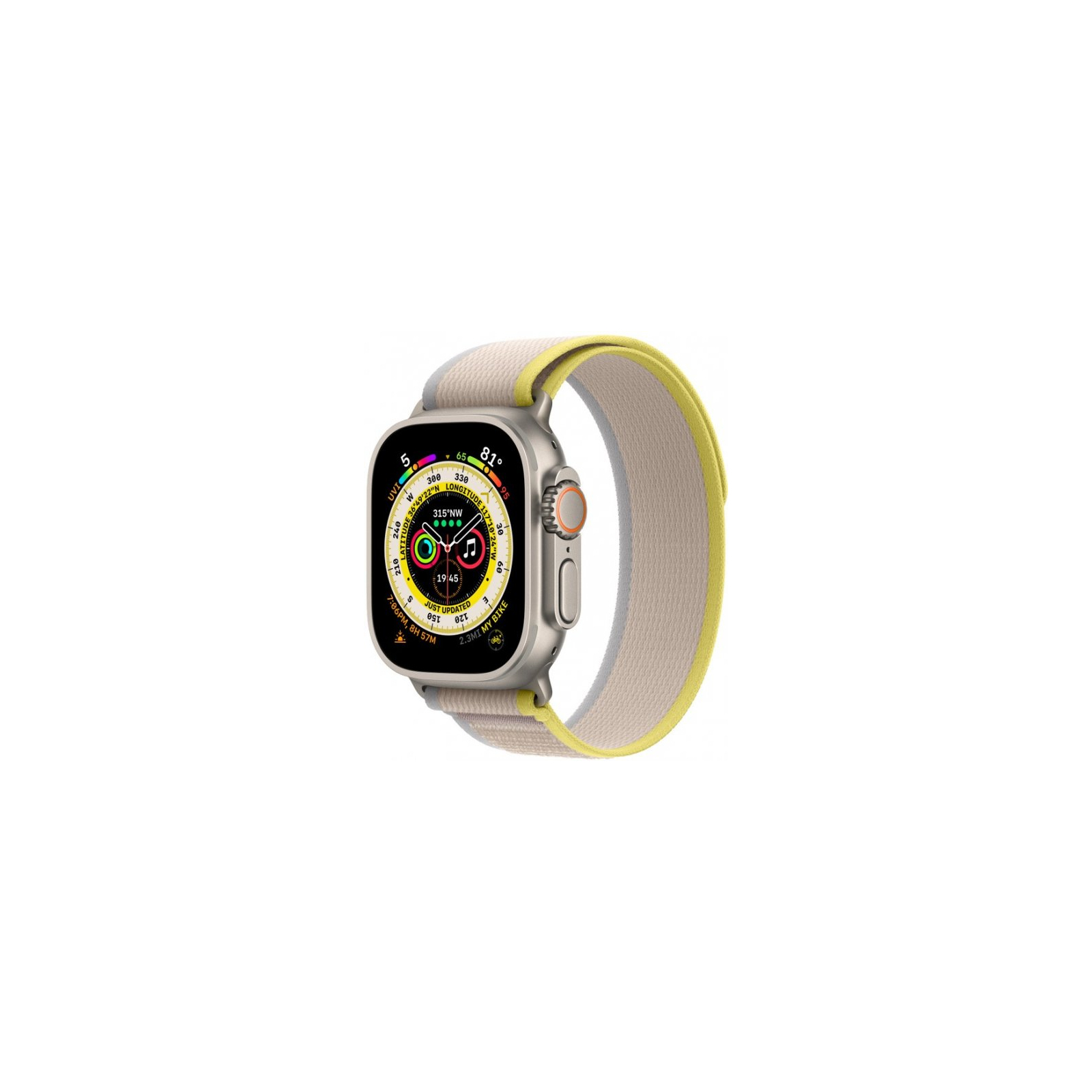 Смарт-часы Apple Watch Ultra GPS + Cellular, 49mm Titanium Case with Yellow/Beige Trail Loop S/M (MNHK3UL/A) изображение 2