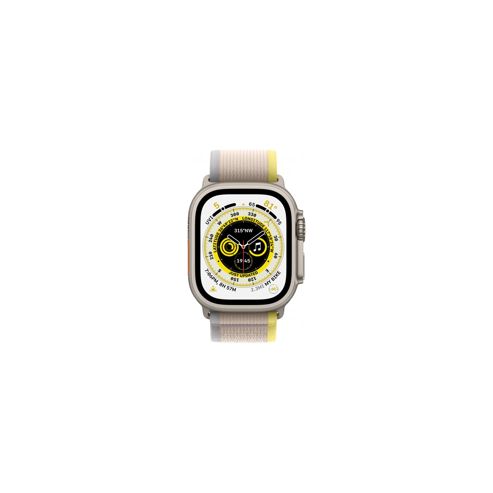 Смарт-часы Apple Watch Ultra GPS + Cellular, 49mm Titanium Case with Yellow/Beige Trail Loop S/M (MNHK3UL/A) изображение 3