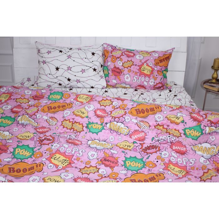 Постільна білизна MirSon Бязь 17-0512 Bombs pink Сімейний 160x220 (2200003636284) зображення 2