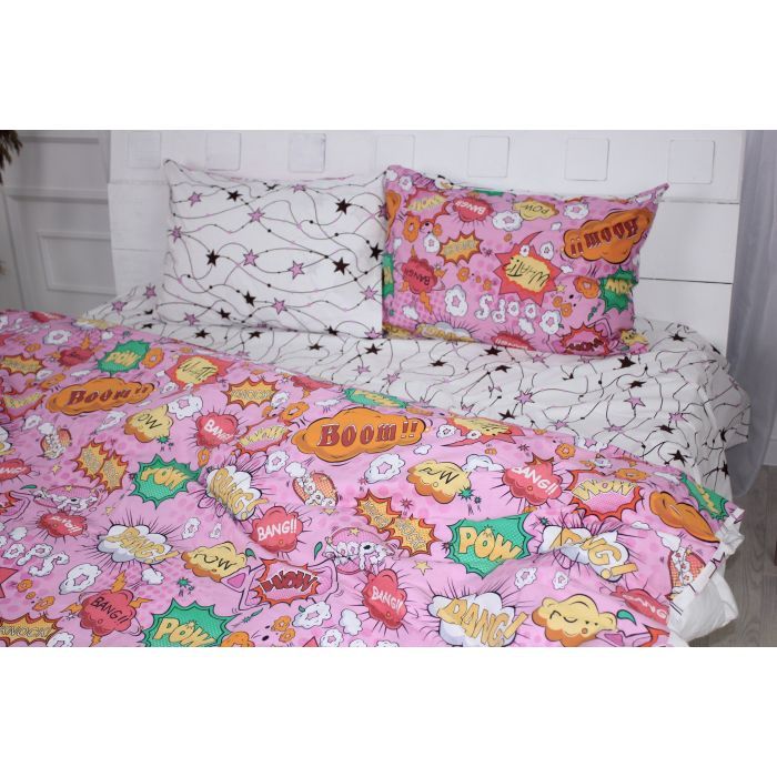 Постільна білизна MirSon Бязь 17-0512 Bombs pink Сімейний 160x220 (2200003636284) зображення 3