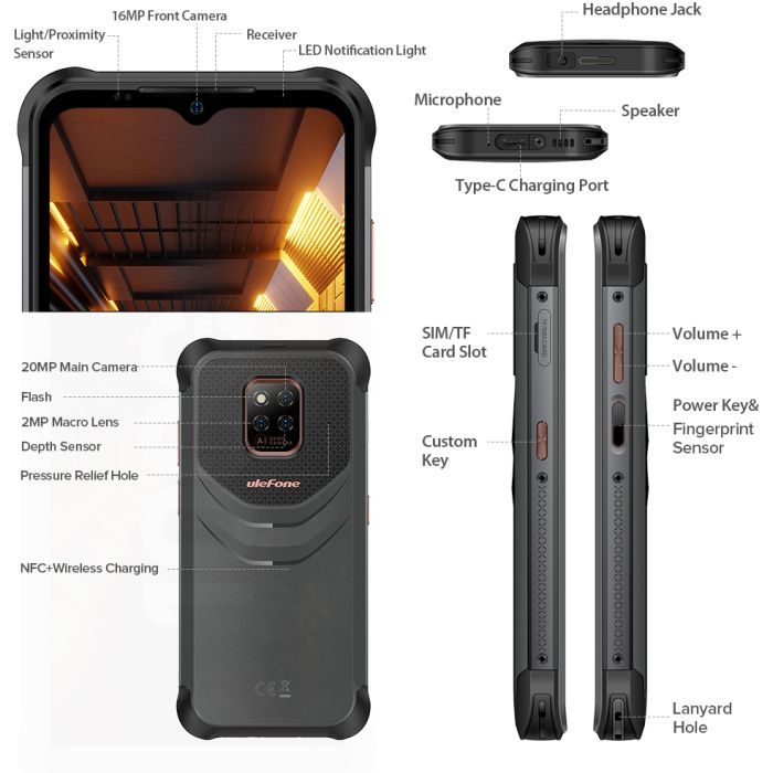 Мобільний телефон Ulefone Power Armor 14 Pro 6/128Gb Black (6937748734673) зображення 12