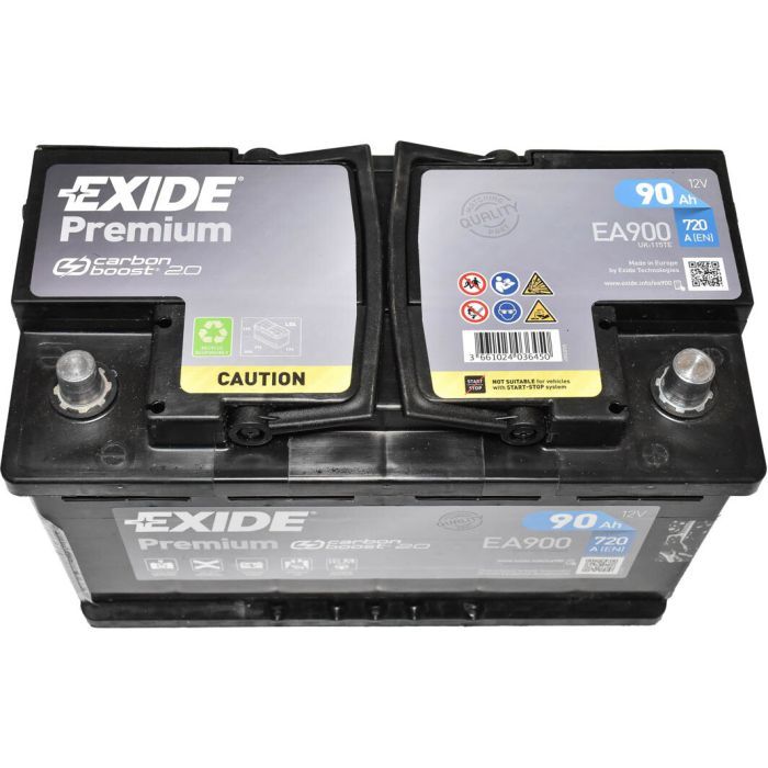 Аккумулятор автомобильный EXIDE PREMIUM 90Ah Ев (-/+) 720EN (EA900) изображение 2