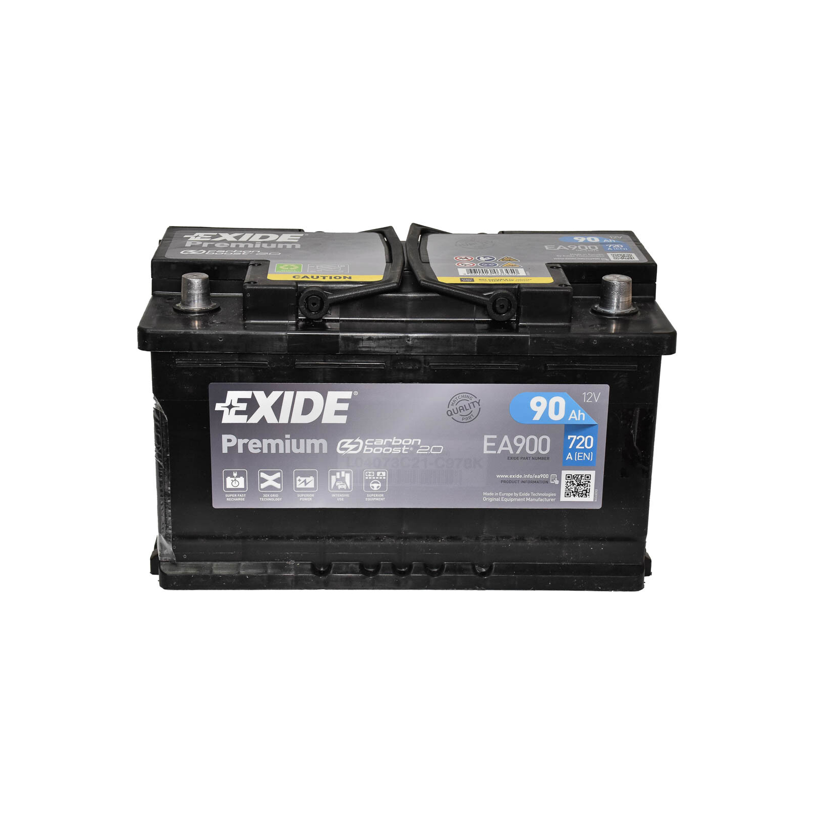 Аккумулятор автомобильный EXIDE PREMIUM 90Ah Ев (-/+) 720EN (EA900)