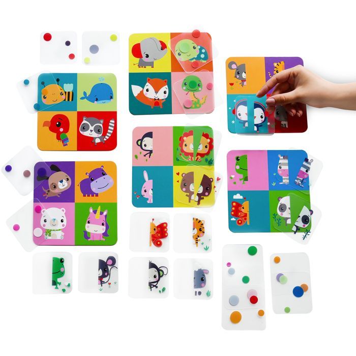 Розвиваюча іграшка Vladi Toys Гра з пластиковими картками Fisher Price Картинки-половинки (укр) (VT2100-09) зображення 2