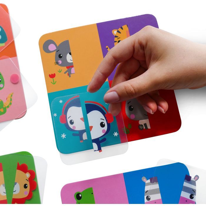 Розвиваюча іграшка Vladi Toys Гра з пластиковими картками Fisher Price Картинки-половинки (укр) (VT2100-09) зображення 3