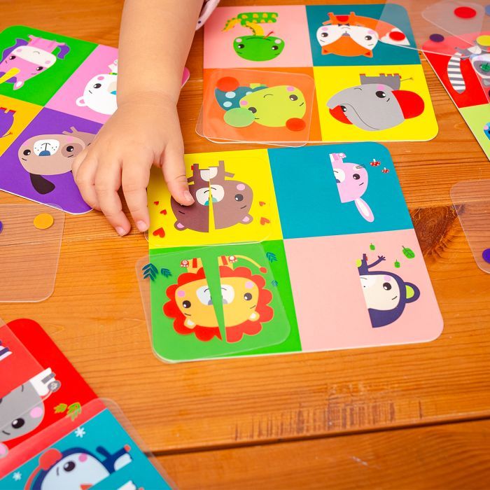 Розвиваюча іграшка Vladi Toys Гра з пластиковими картками Fisher Price Картинки-половинки (укр) (VT2100-09) зображення 5