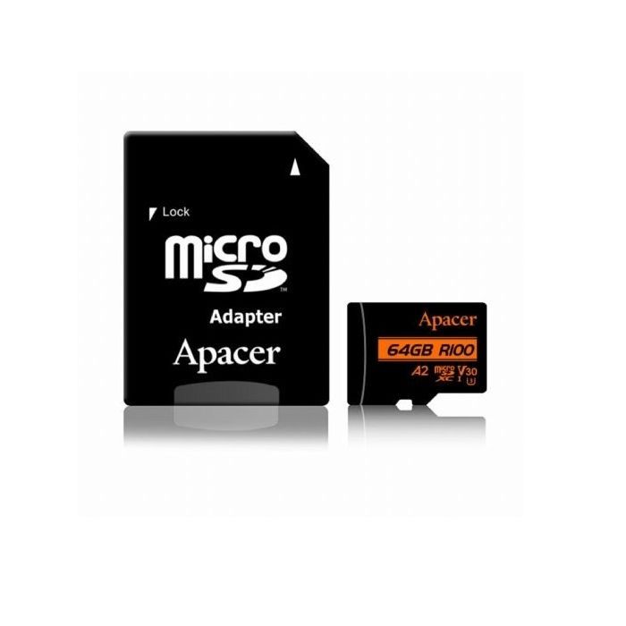 Карта памяти Apacer 64GB microSD class 10 UHS-I U3 (AP64GMCSX10U8-R)