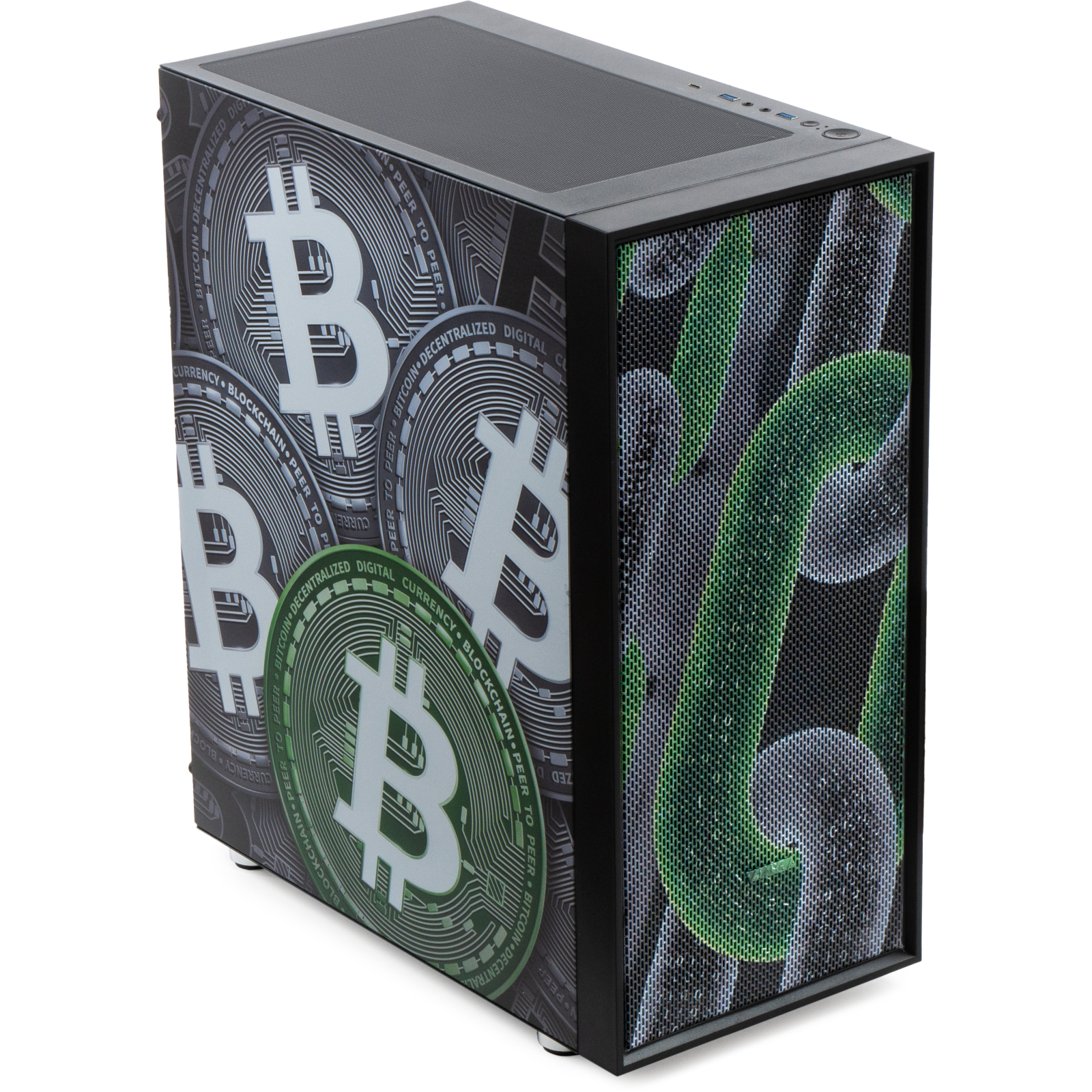 Корпус Vinga Pillar Black Bitcoin (01230011783) изображение 4