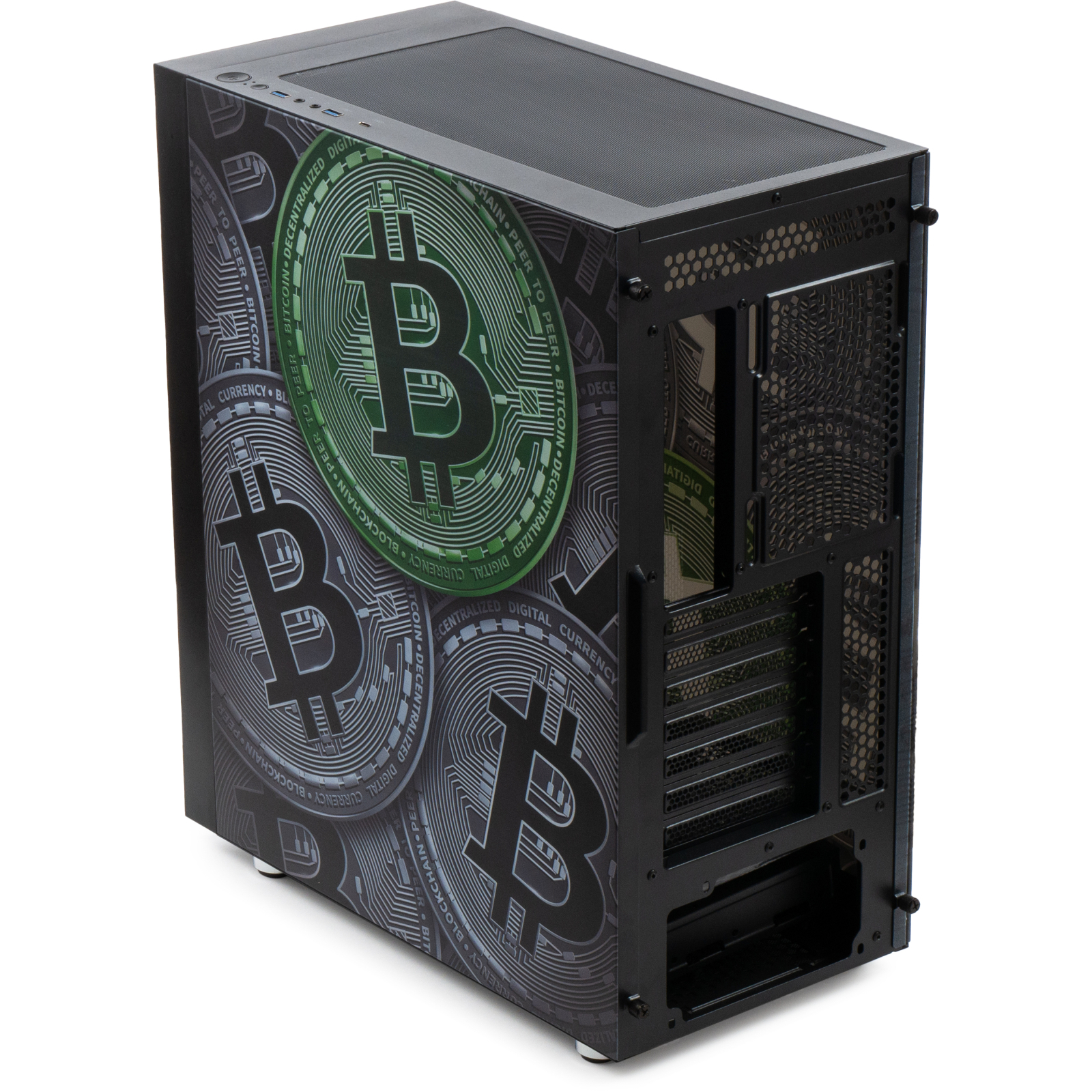 Корпус Vinga Pillar Black Bitcoin (01230011783) изображение 9