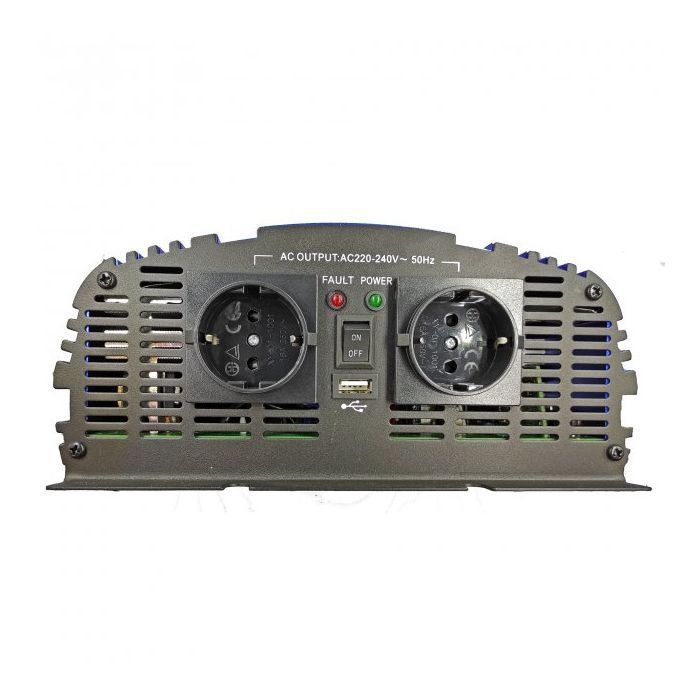 Автомобильный инвертор 12V/220V MS-2500 2500W, approximate sinusoid, USB, Shuko*2 Tommatech (29448) изображение 3