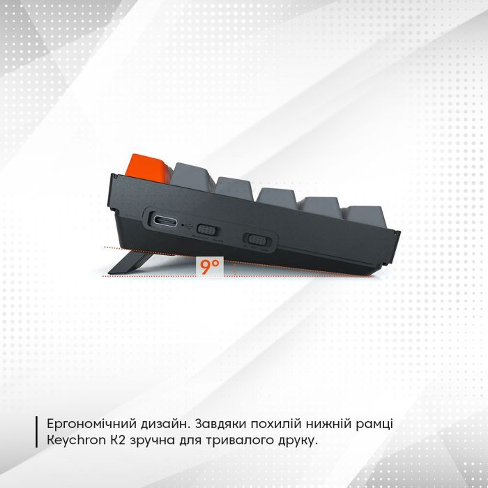Клавиатура Keychron K2 84 Key Gateron G PRO Brown Hot-Swap RGB Wireless UA Black (K2B3H_KEYCHRON) изображение 7